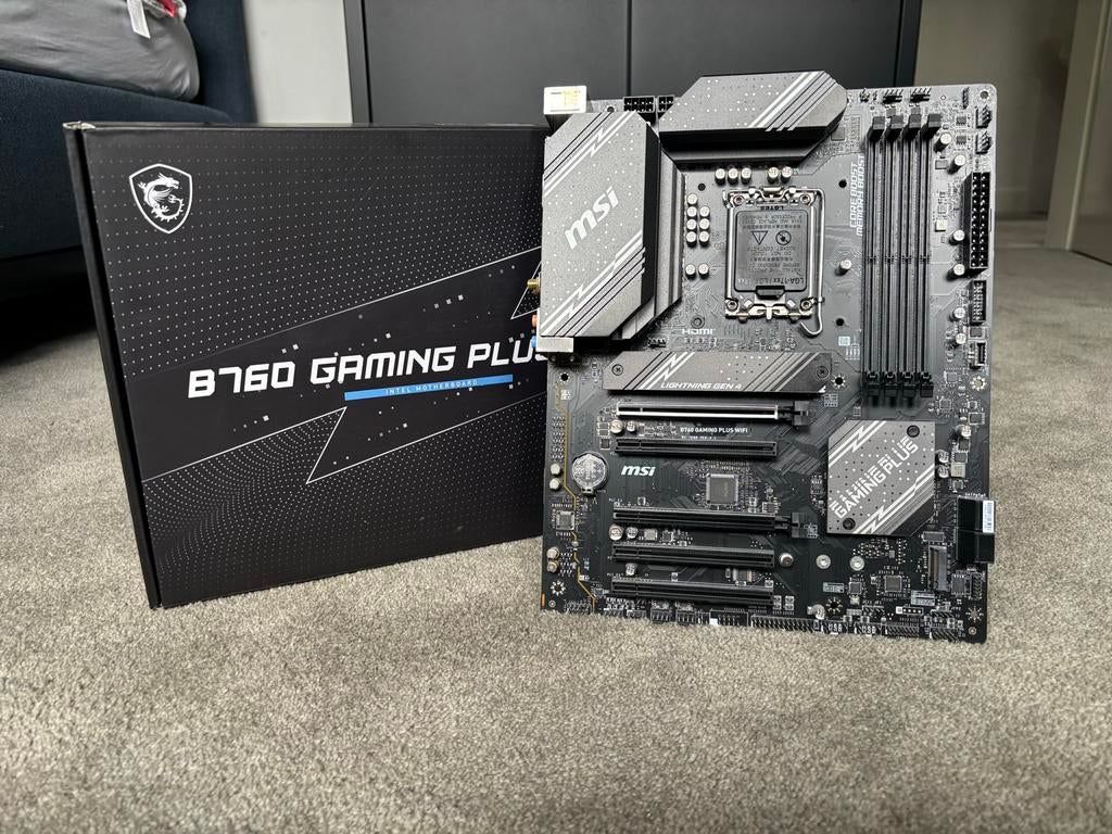 MSI B760 Gaming Plus Wifi Moederbord, Computers en Software, Moederborden, Zo goed als nieuw, Intel, DDR5, Ophalen of Verzenden