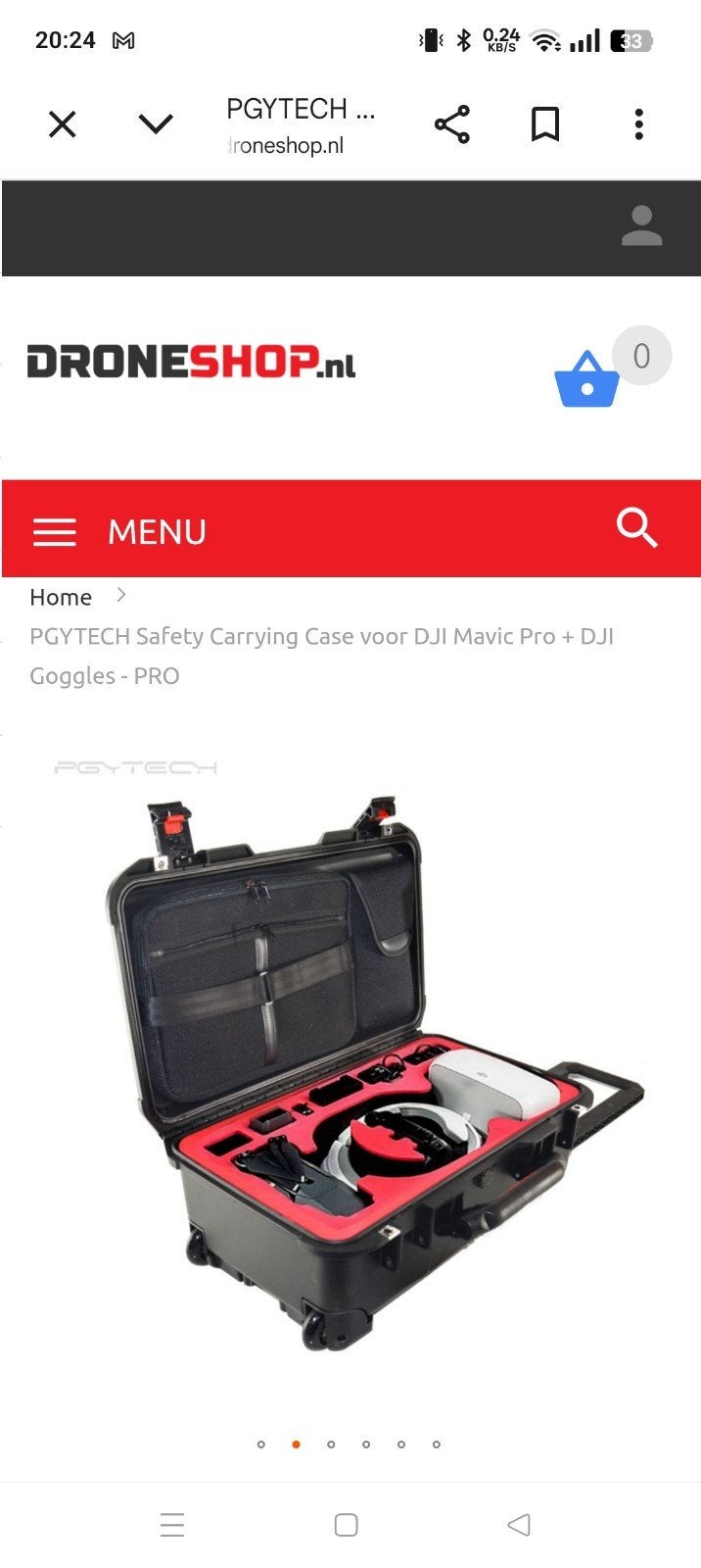 gezocht voor de Mavic Pro + DJ goggles, 250 tot 900 gram, Ophalen of Verzenden, Zo goed als nieuw, DJI