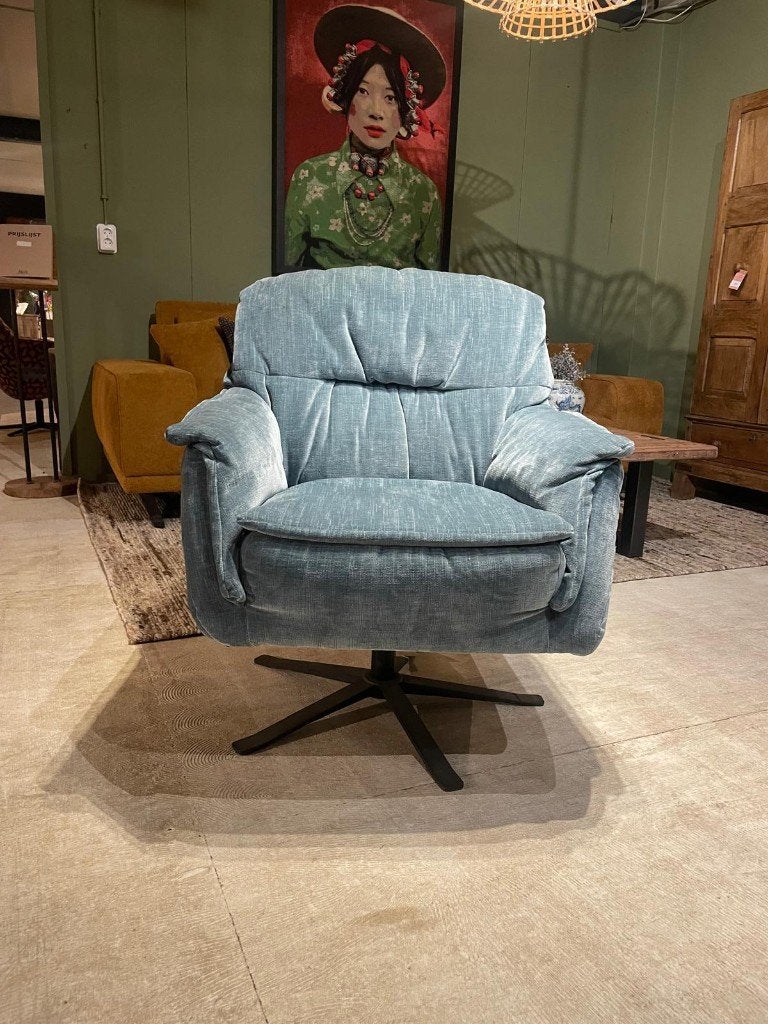 Fauteuil blauw, Ophalen, Nieuw, 75 tot 100 cm, 75 tot 100 cm