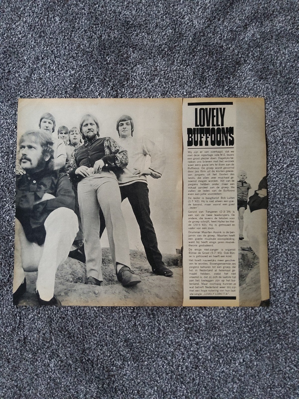 The Buffoons, Verzamelen, Muziek, Artiesten en Beroemdheden, Ophalen of Verzenden, Gebruikt, Boek, Tijdschrift of Artikel