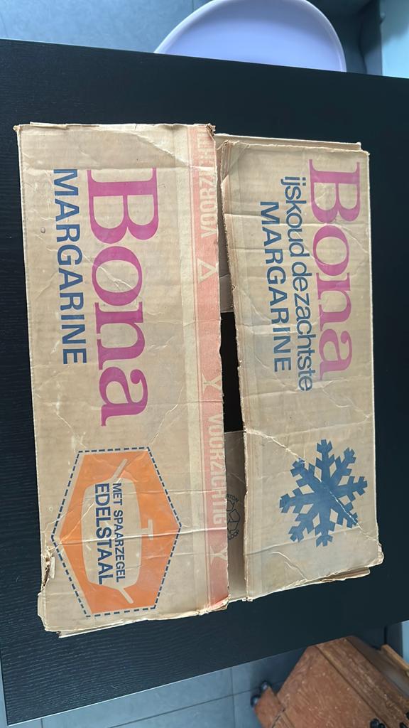 Vintage Bona Margarine Doos - Decoratief Item, Verzamelen, Ophalen of Verzenden, Gebruikt