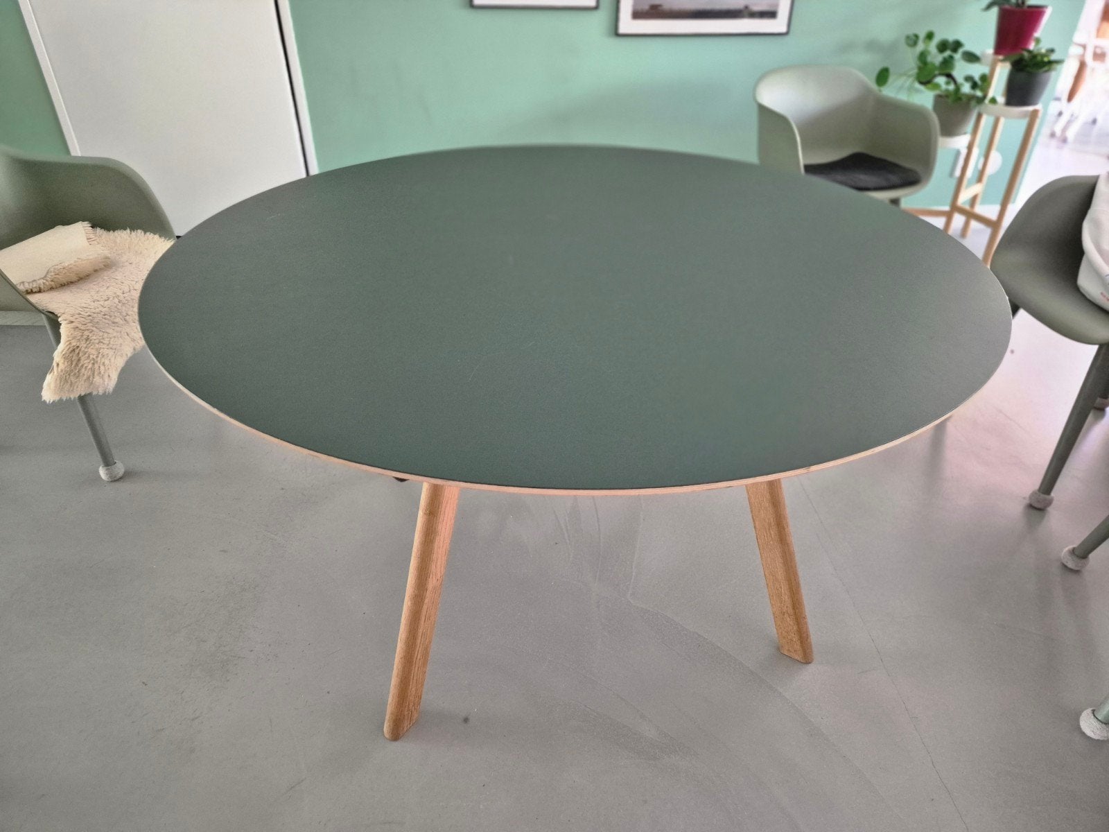Ronde eettafel HAY Copenhague 140 cm diameter, Ophalen, Rond, Vijf personen of meer, Overige materialen