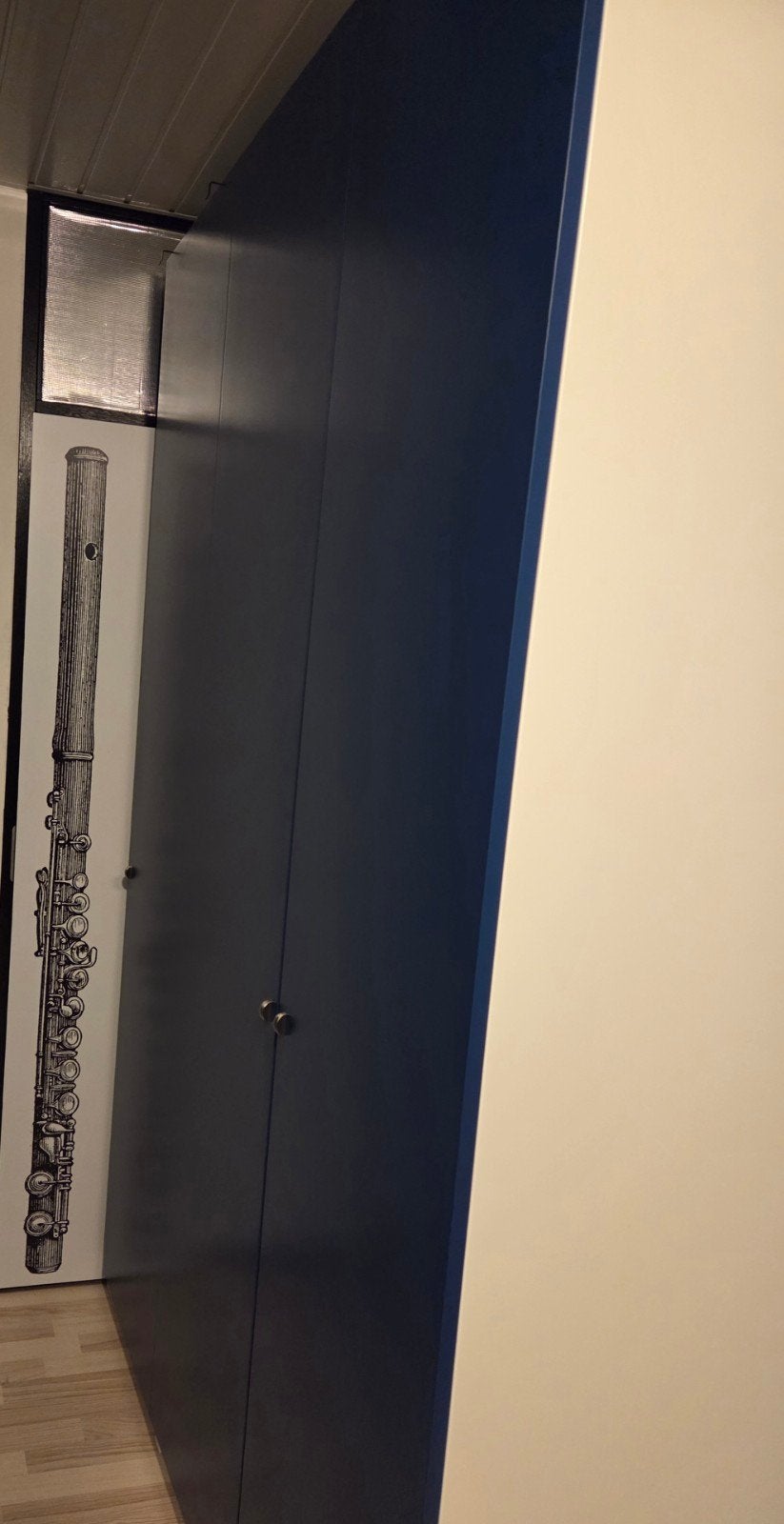 Hoge Pax kasten met blauwe deuren. zelf demonteren, Ophalen, Gebruikt, 200 cm of meer, 50 tot 100 cm