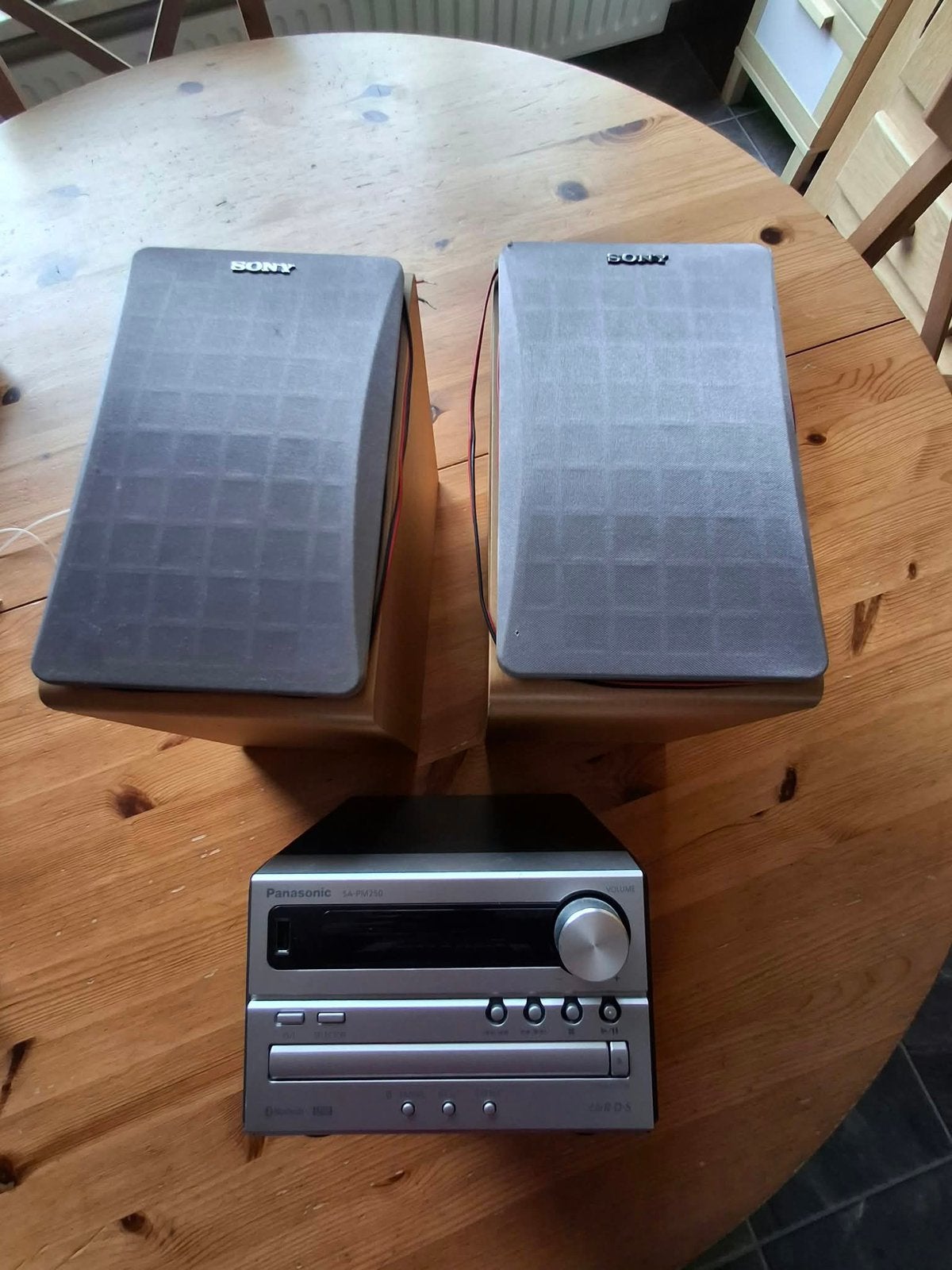 Panasonic SC-PM250 stereo set met speakers, Ophalen of Verzenden, Gebruikt, Overige merken