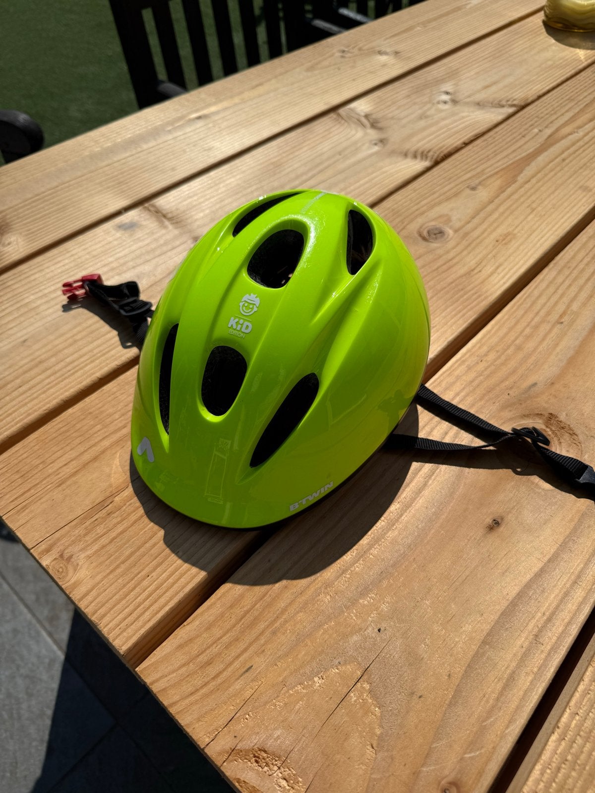 B'Twin Kinderfietshelm KH 300 Fluo (52-56 cm), Fietsen en Brommers, Ophalen of Verzenden, Gebruikt, Overige maten, Jongen of Meisje