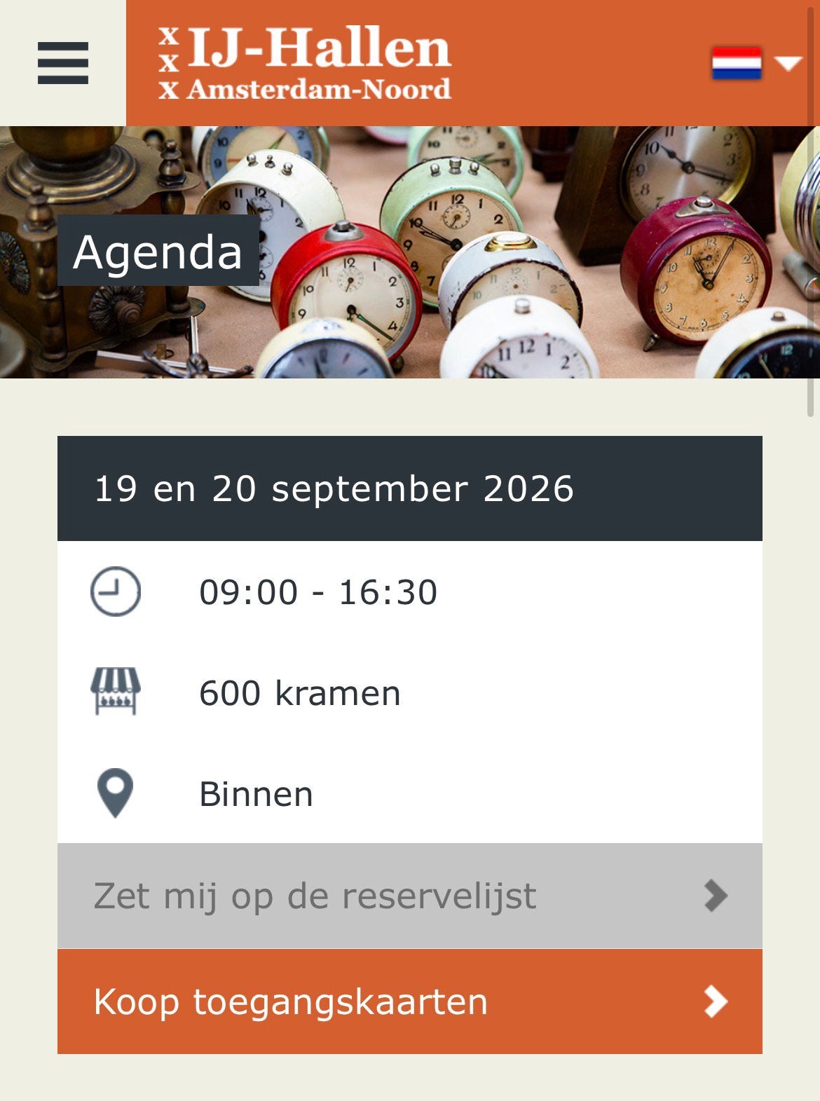Ijhallen 19 en 20 september  hoekkraam, Twee personen