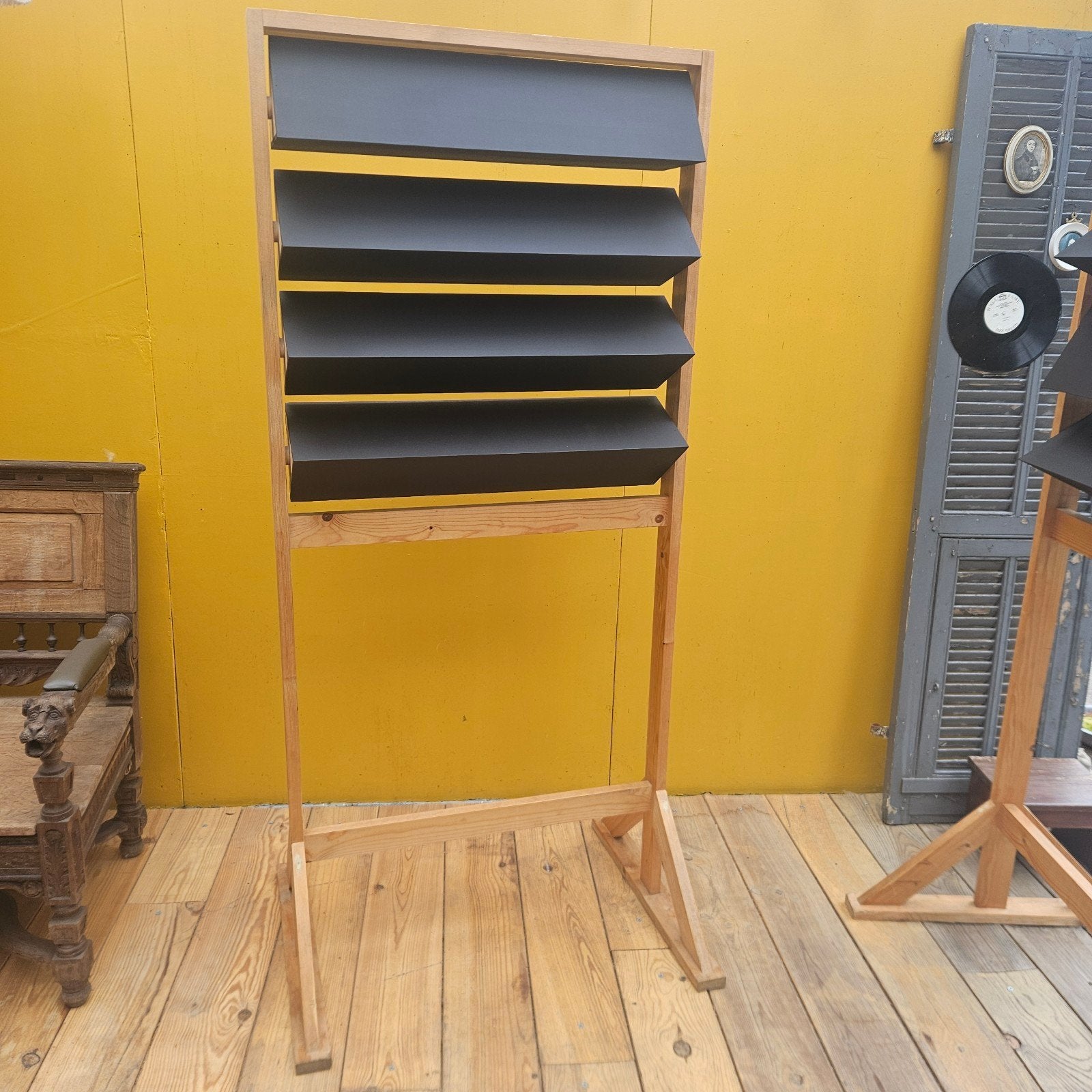 Krijtbord | reclamebord | presentatiebord, Ophalen, Gebruikt, Bruin, Vintage
