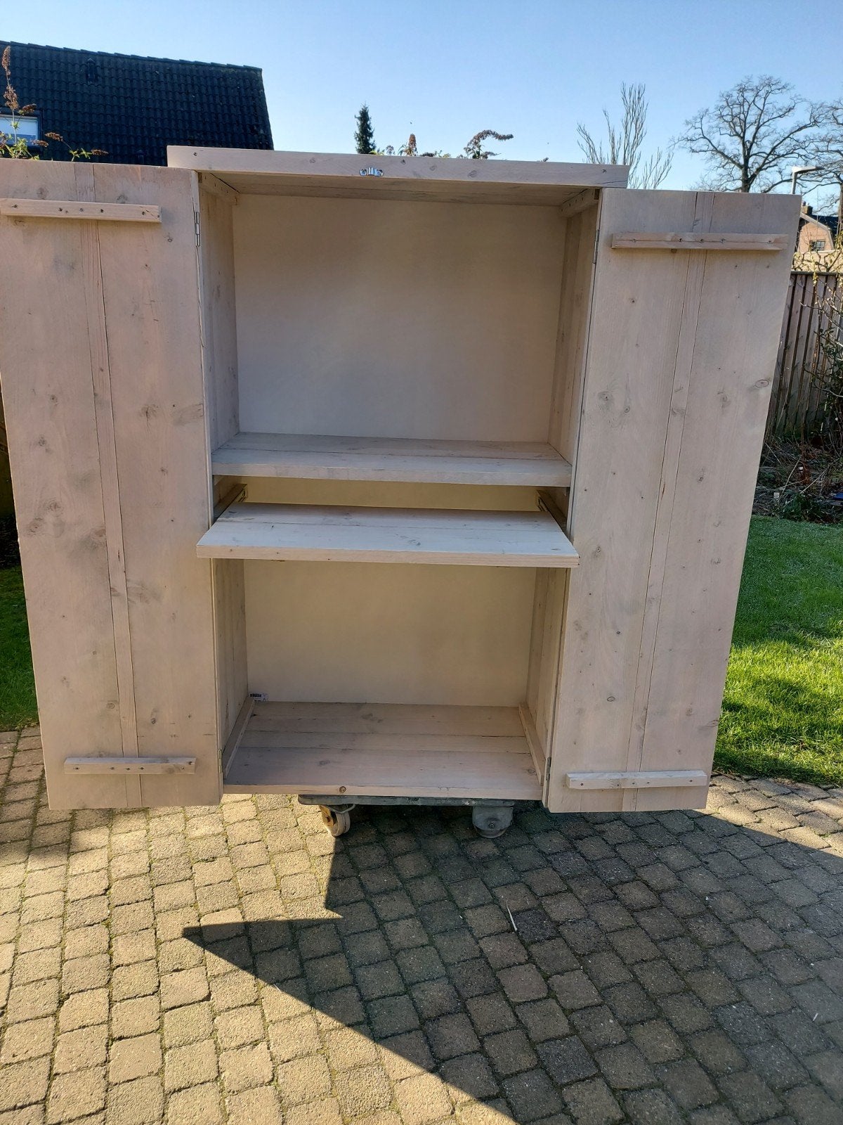 computer kast steigerhout, Ophalen, Nieuw