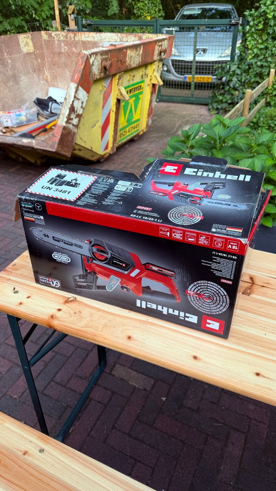 Einhell 18V Accu Kettingzaag Nieuw Solo in Doos, Ophalen of Verzenden, Nieuw, Kettingzaag