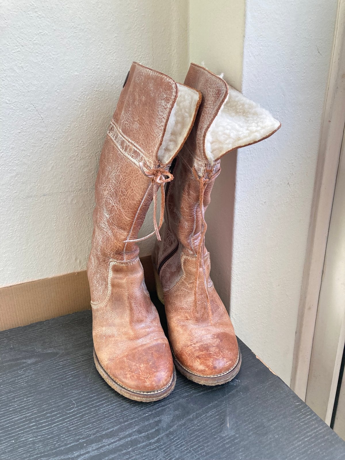 Snowboots cognac, Ophalen, Bruin, Snowboots, Gedragen