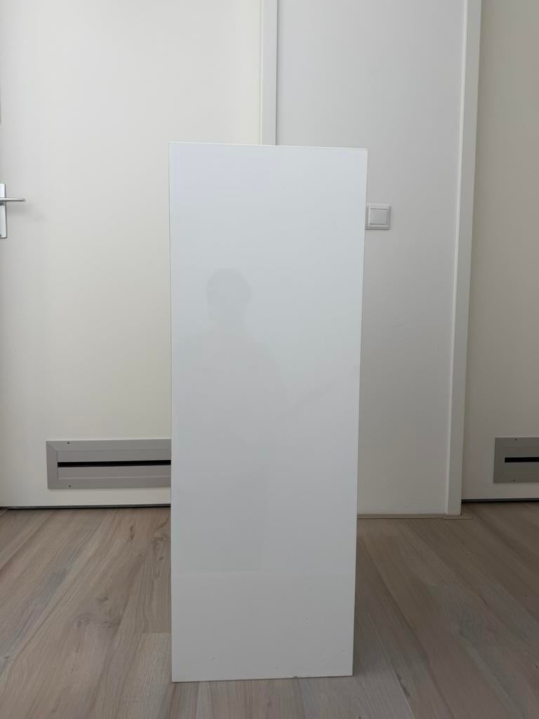 MDF-glanzend wit Plantenzuil 1 meter hoog, Ophalen, Zo goed als nieuw