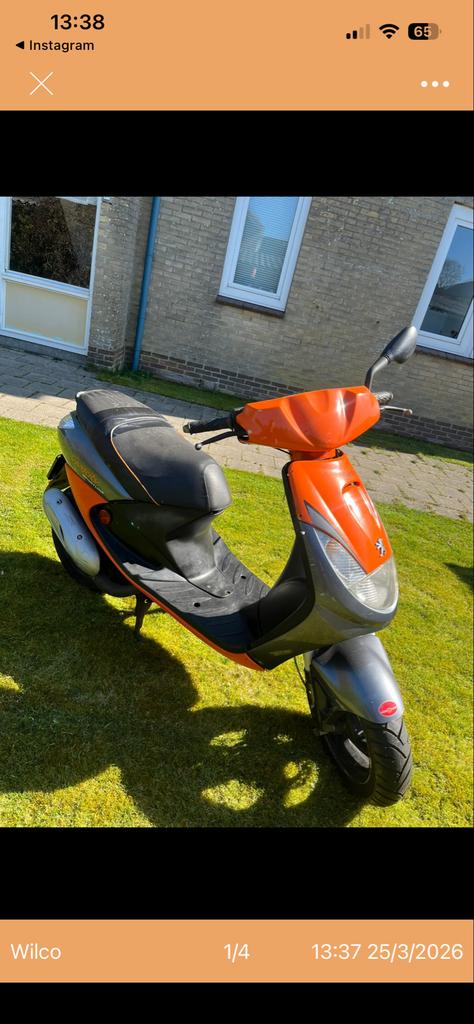 Mooie Vivacity scooter op geel kenteken, loopt 70 km/u, Ophalen, Gebruikt, Maximaal 45 km/u, Benzine