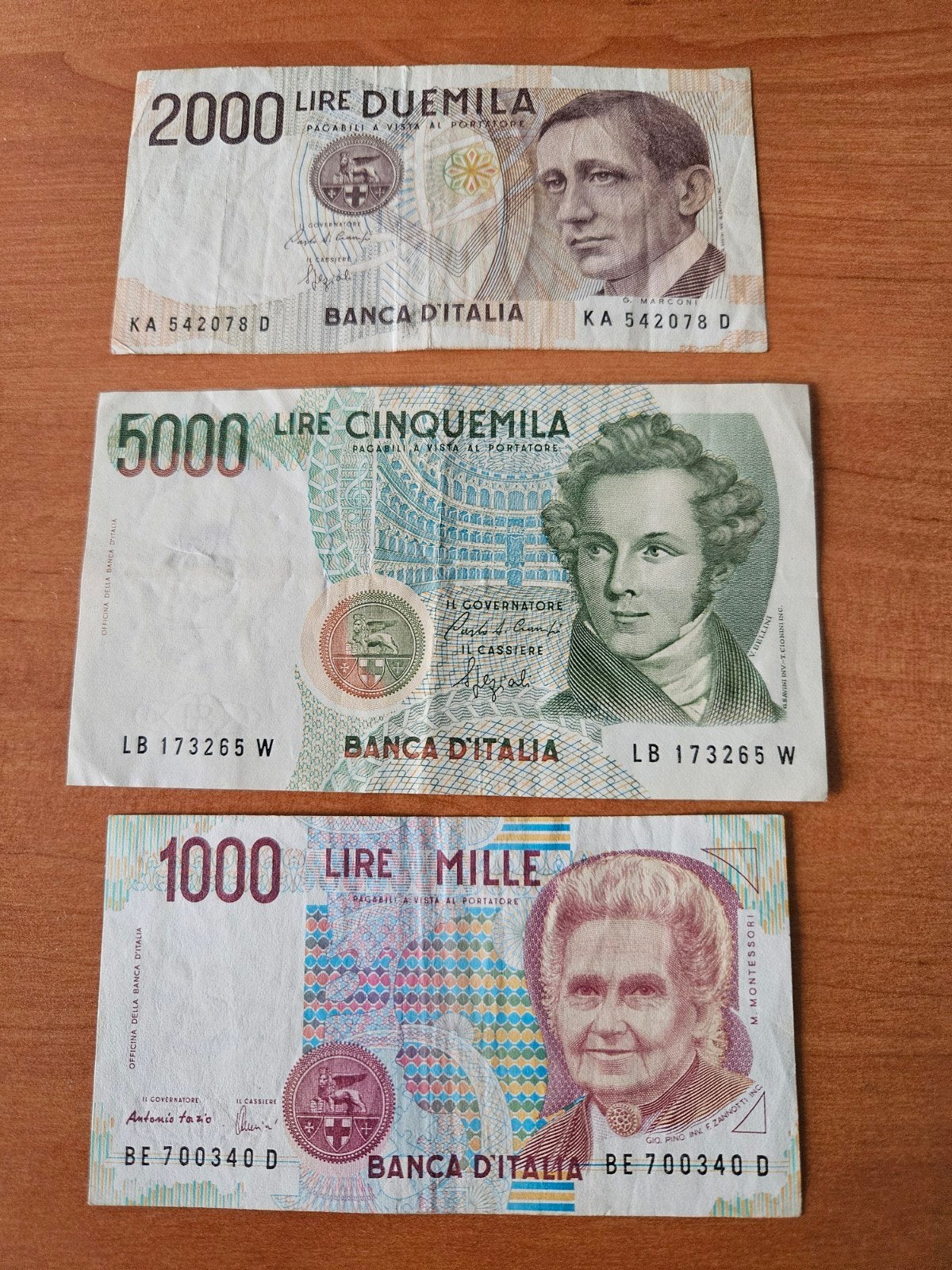 3 bankbiljetten Italië set, Ophalen of Verzenden, Italië, Setje
