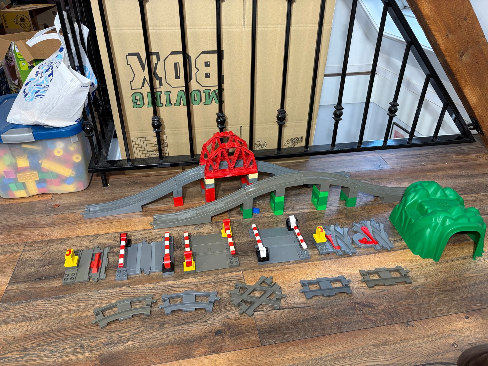 Duplo Trein Spoor en Rails Uitbreiding met Brug en Tunnel, Ophalen, Gebruikt, Accessoire, Duplo