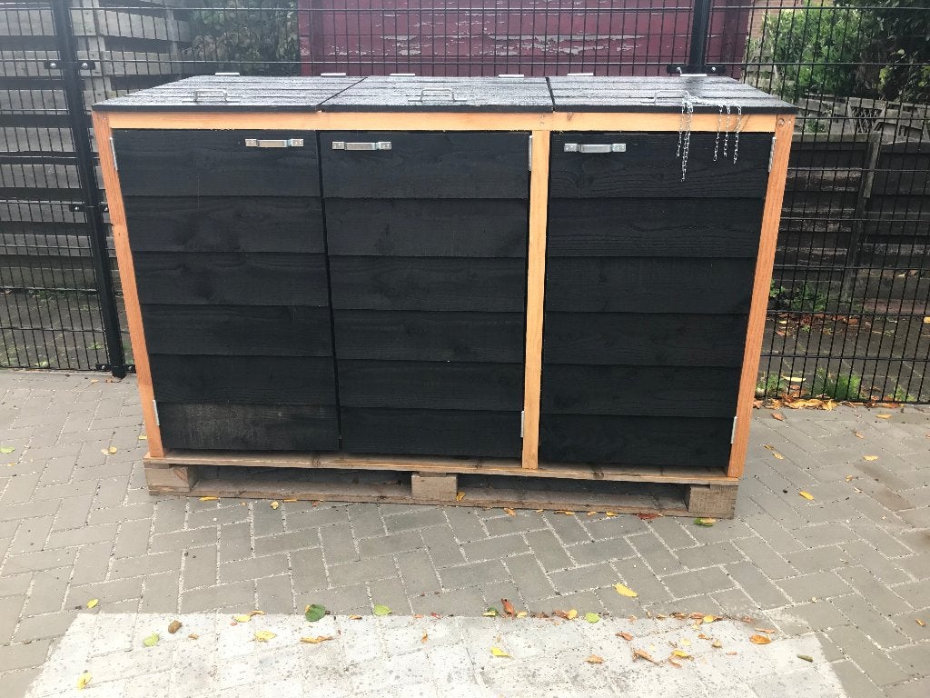 Containerombouw Bouwpakket | 3 delige kliko ombouw zwart, Tuin en Terras, Tuinmeubel-accessoires, Ophalen, Nieuw