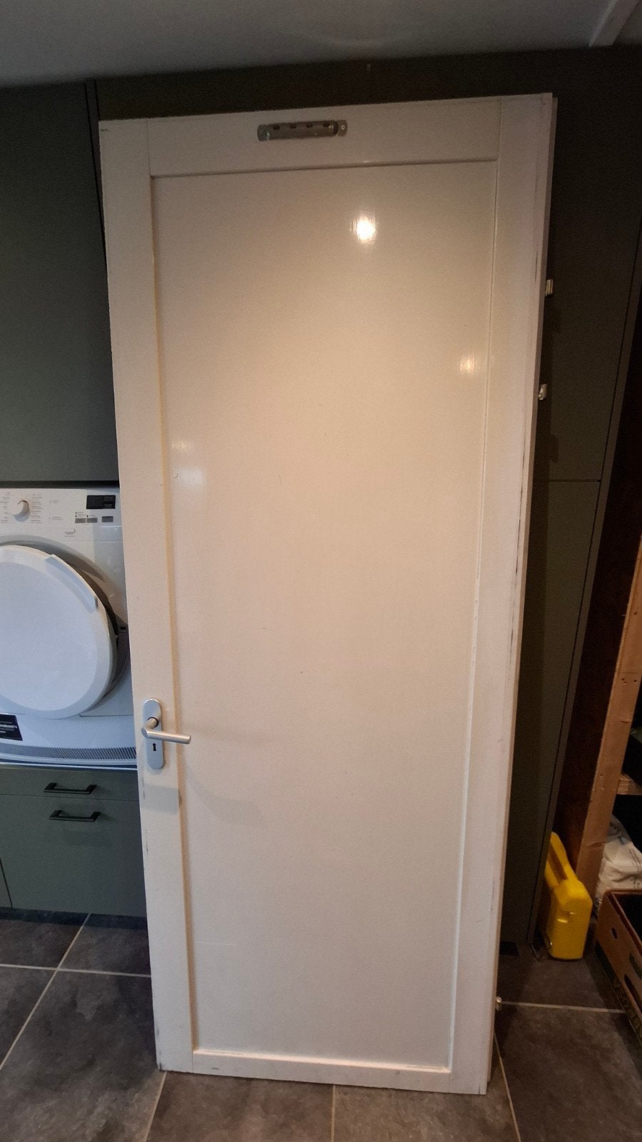 Binnendeur brandwerend opdek 87 x 225,5 wit, Ophalen, Gebruikt, 80 tot 100 cm, Binnendeur