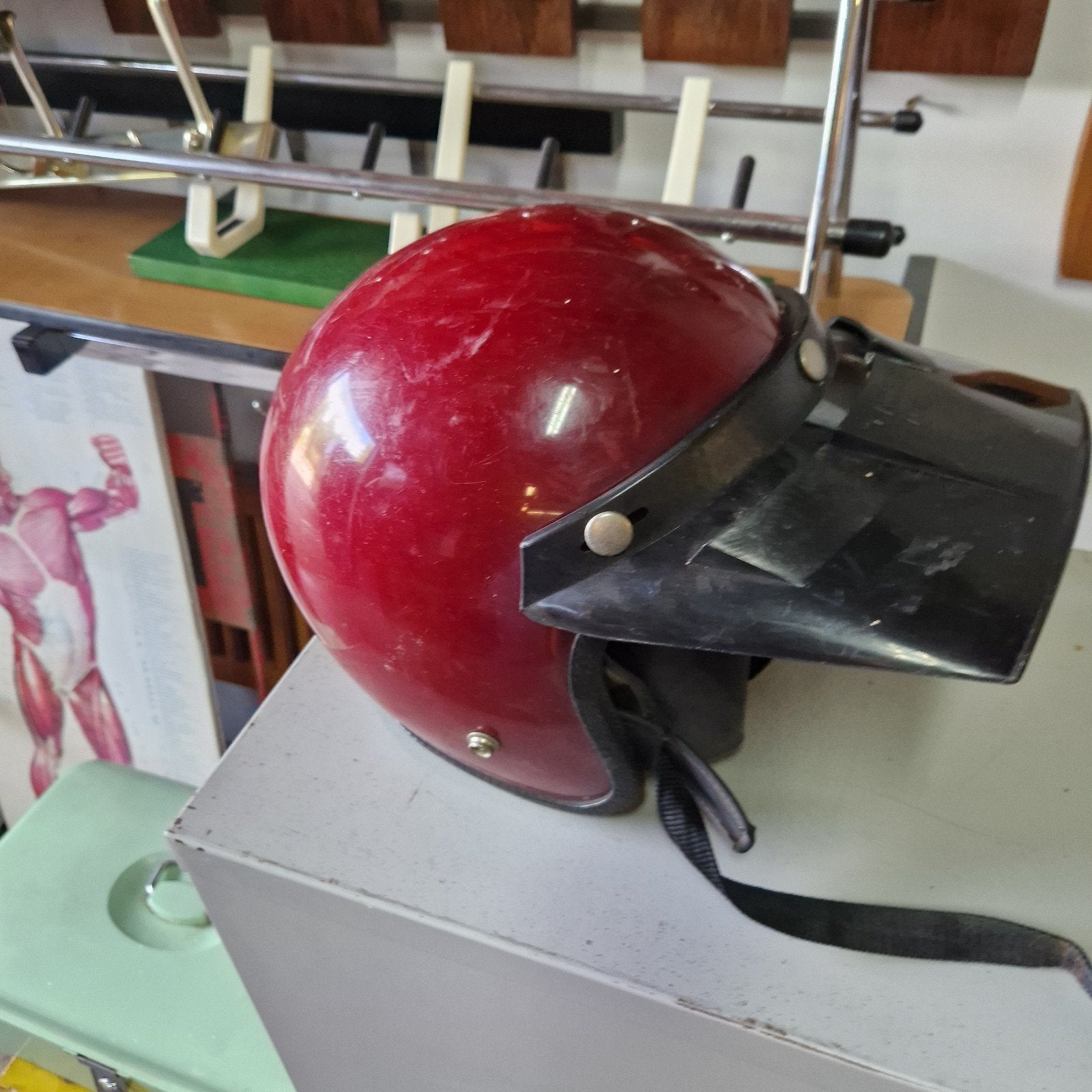 vintage brommer helm cross helm, Motoren, Gebruikt, Ophalen of Verzenden, Nvt, Nvt