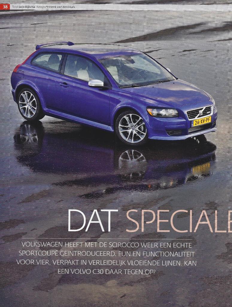 Autovisie test Volvo C30 versus VW Scirocco 2008, Ophalen of Verzenden, Gelezen, Overige merken
