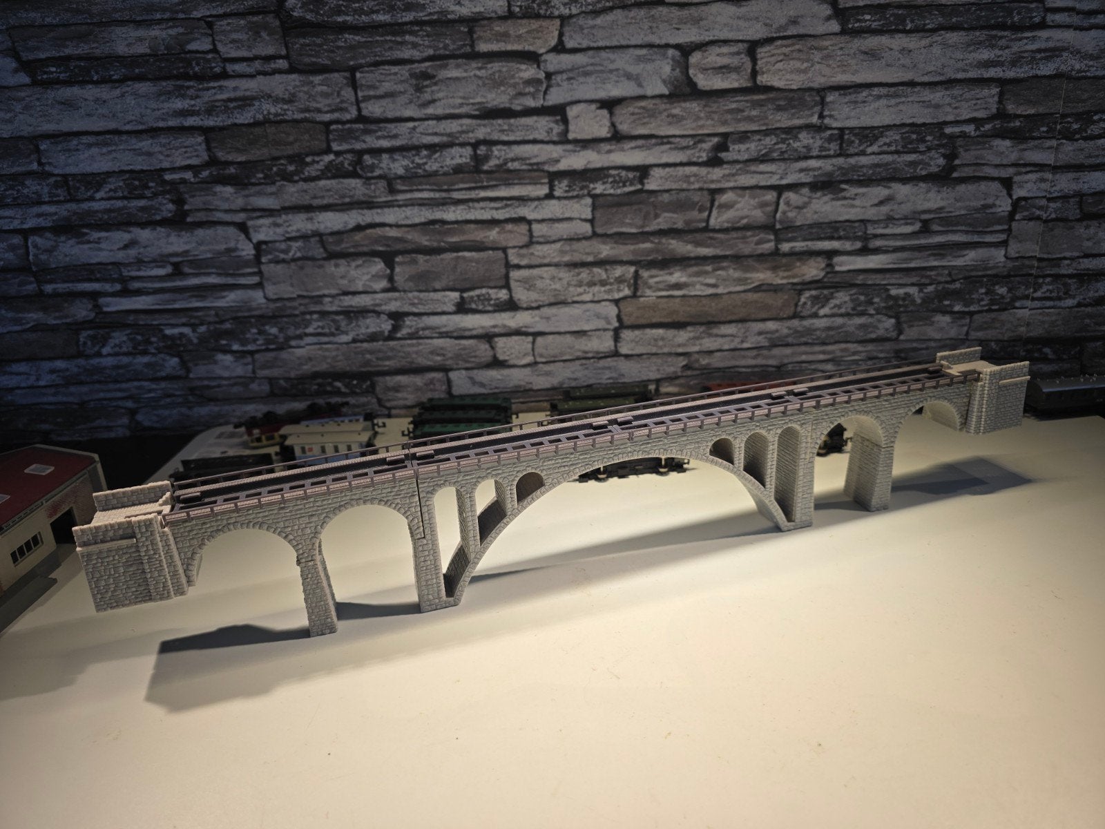 boogbrug met bruggenhoofden N spoor trein 1:160, Ophalen of Verzenden, Zo goed als nieuw, Gelijkstroom, Overige merken