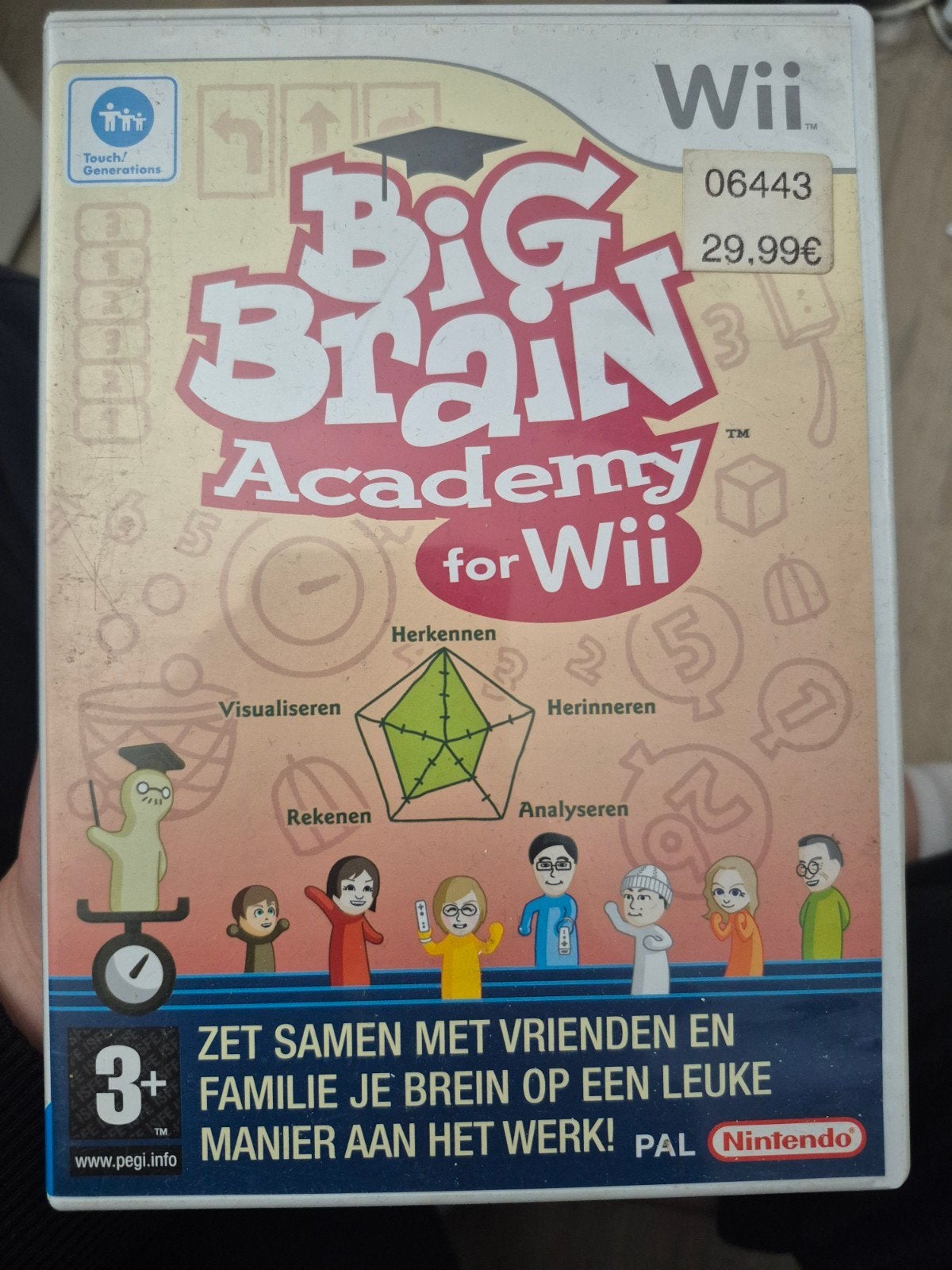 Big Brain Academy for Wii - Train je brein!, Puzzel en Educatief, Ophalen of Verzenden, Zo goed als nieuw, Eén computer
