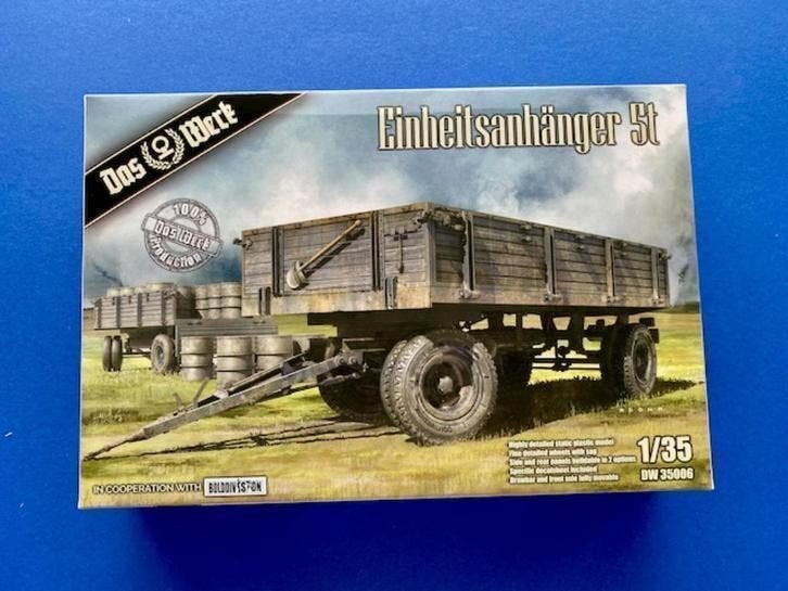 DasWerk	DW35006	Einheitsanhänger 5t	1/35 incl resin wheels, Overige merken, Auto, Groter dan 1:32, Nieuw