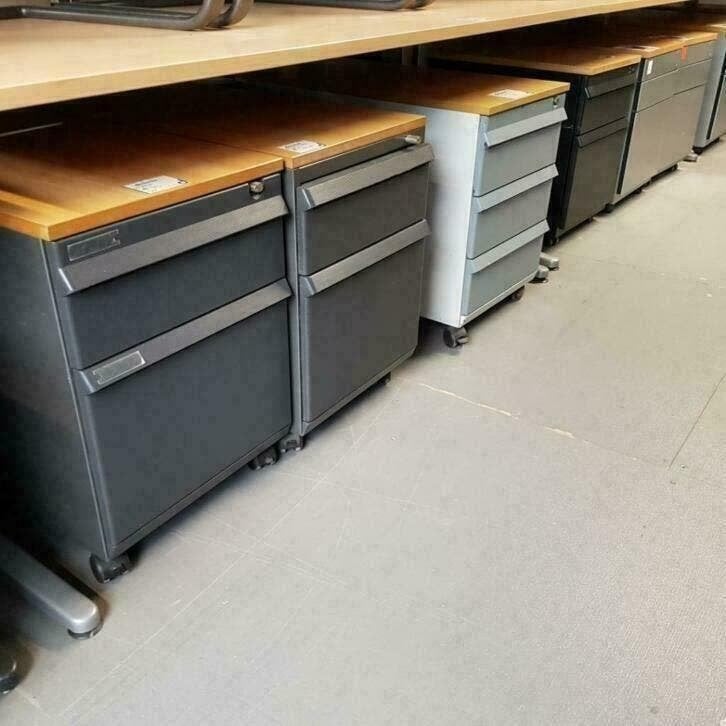 Ahrend metalen bureau laden kasten stalen ladekasten, Gebruikt, 5 laden of meer, Ophalen of Verzenden, Minder dan 100 cm