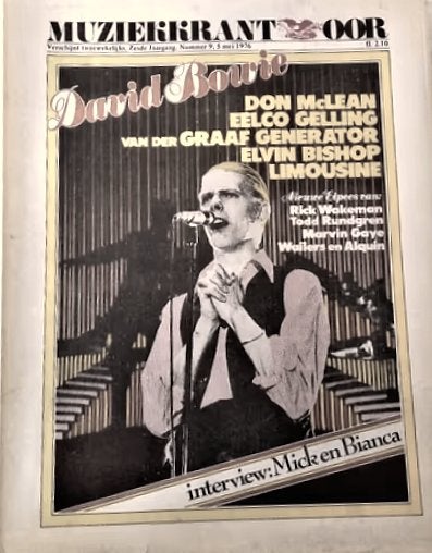Muziekkrant Oor 1976 nr. 09 - David Bowie cover, Ophalen of Verzenden, Gelezen, Muziek, Film of Tv