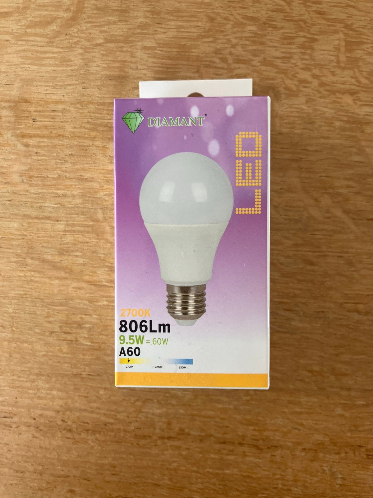 Diamant LED Lamp E27 9.5W Warm Wit Dimbaar, Huis en Inrichting, Lampen | Overige, Nieuw, Overige merken, Dimbaar, E27 (groot)