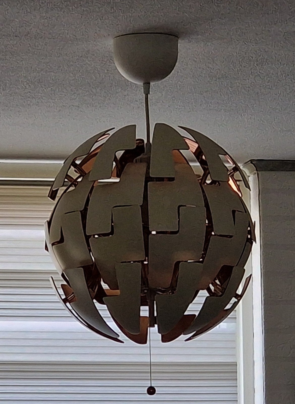 IKEA PS 2014 Hanglamp - Wit/Koper - Zo goed als nieuw, Modern, Industrieel, E14 (klein), Ophalen of Verzenden, Zo goed als nieuw