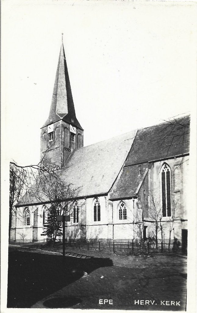Epe - oude fotokaart Hervormde Kerk, Ophalen of Verzenden, 1920 tot 1940, Gelopen, Gelderland