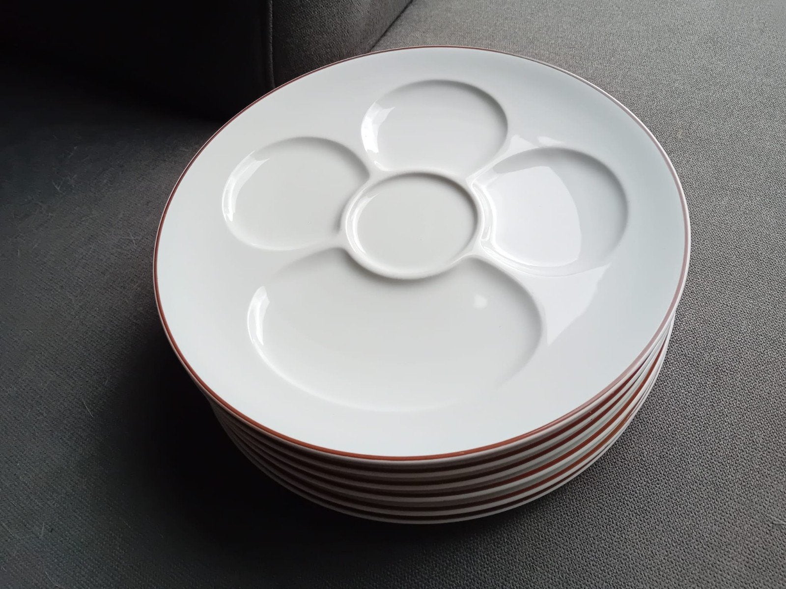 6 Villeroy& Boch Boutique fondue borden nooit gebruikt, Nieuw, Ophalen of Verzenden, Bord(en), Overige stijlen