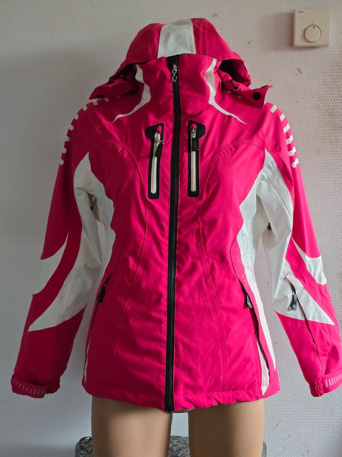 Crivit Sports Ski-jas Dames Roze/Wit Maat 36, Zo goed als nieuw, Jack, Maat 36 (S), Crivit Sports
