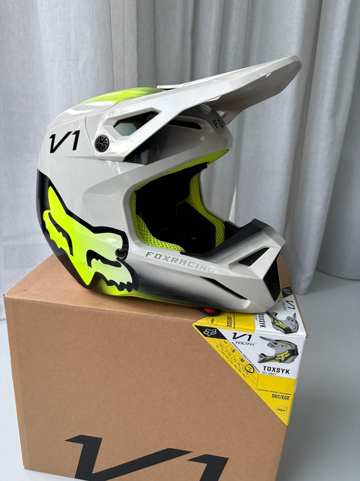 Fox V1 youth crosshelm kind kinder motocross helm jeugd, Overige merken, Kinderen, Offroadhelm, Ophalen of Verzenden