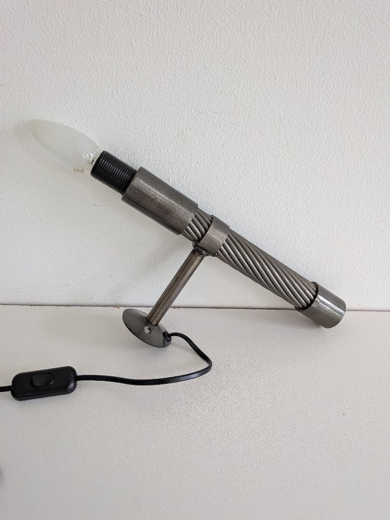 Vintage Deense lamp van zwaar metaal. Top Lamper., E14 (klein), Ophalen of Verzenden, Zo goed als nieuw, Metaal