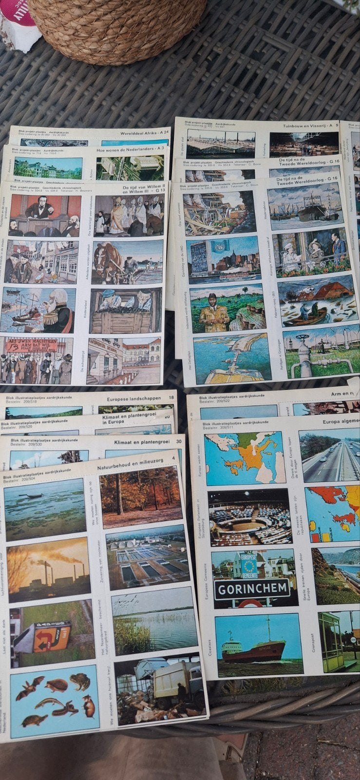 Blok illustratieplaatjes AK  projectplaatjes Geschiedenis, Ophalen of Verzenden, Zo goed als nieuw, Overige niveaus, Overige vakken