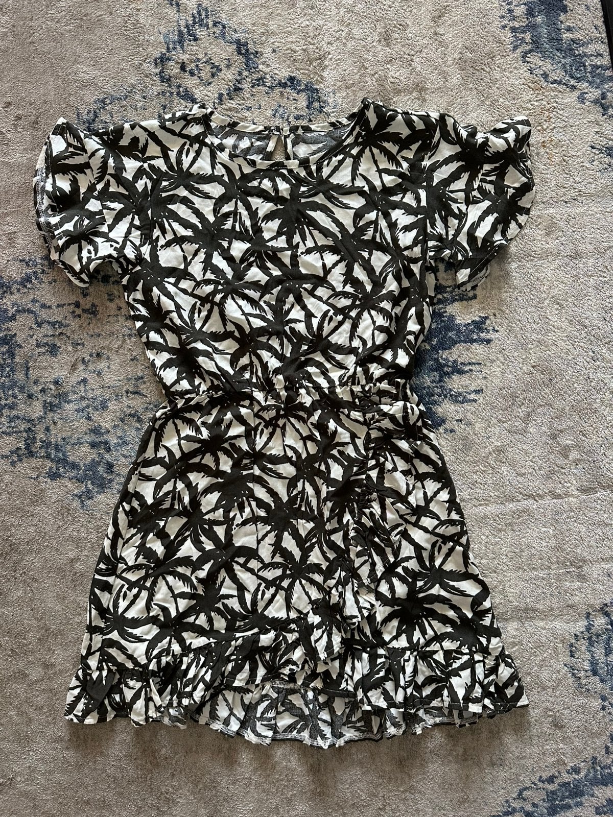 Nieuw zwart beige zomerjurkje Zeeman maat 122/128, Ophalen of Verzenden, Nieuw, Meisje, Jurk of Rok