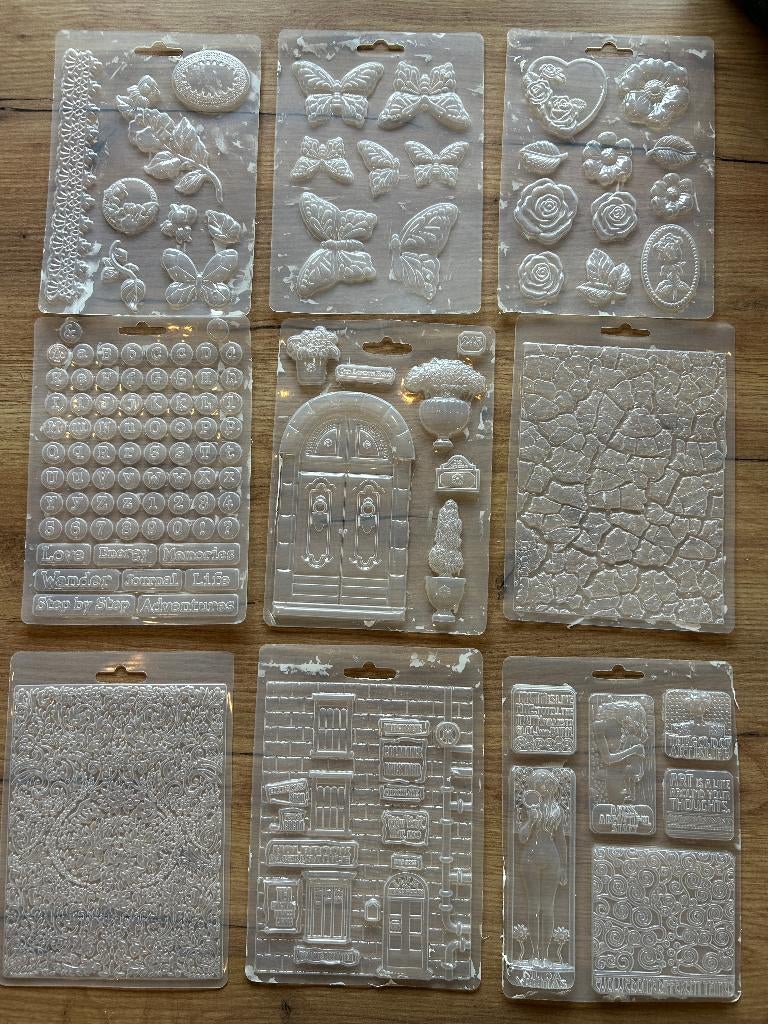12 STAMPERIA soft moulds A5 Diverse designs, Ophalen of Verzenden, Zo goed als nieuw, Frame of Mal, Overige merken