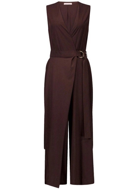 Studio Anneloes Jumpsuit met overslag in zwart &  Espresso L, Studio Anneloes, Verzenden, Zwart, Maat 42/44 (L)