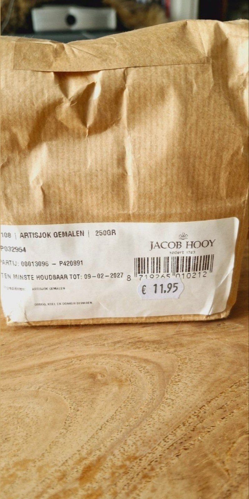 Gemalen artisjok, Ophalen