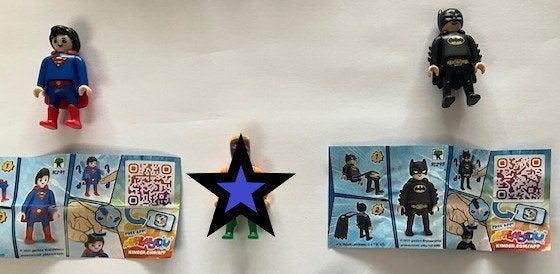 Kinder Surprise DC Playmobil  per stuk, Ophalen of Verzenden, Nieuw, Hardplasticfiguren