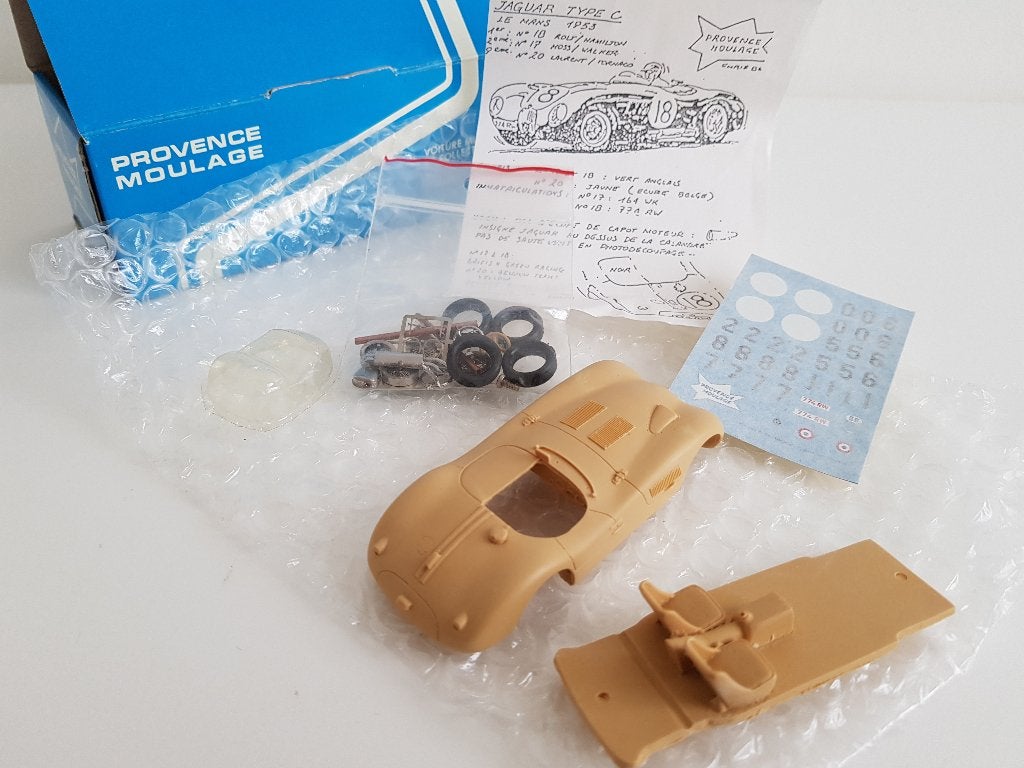 Provence Moulage Jaguar C-Type Le Mans 1953 – resin modelkit, Ophalen of Verzenden, Zo goed als nieuw, Auto, Overige merken
