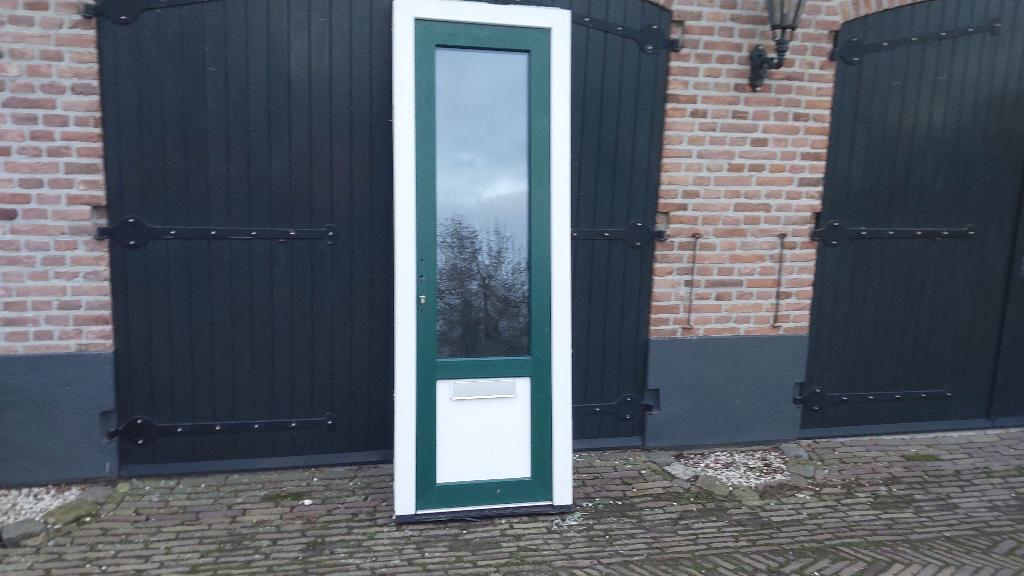 kunststof deuren met kozijn, Ophalen, Kunststof, Gebruikt, 215 cm of meer