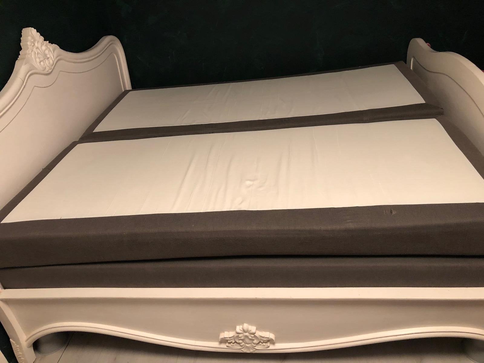 Brocant bed ombouw zonder boxspring, Huis en Inrichting, Ophalen, Wit, Tweepersoons, 180 cm