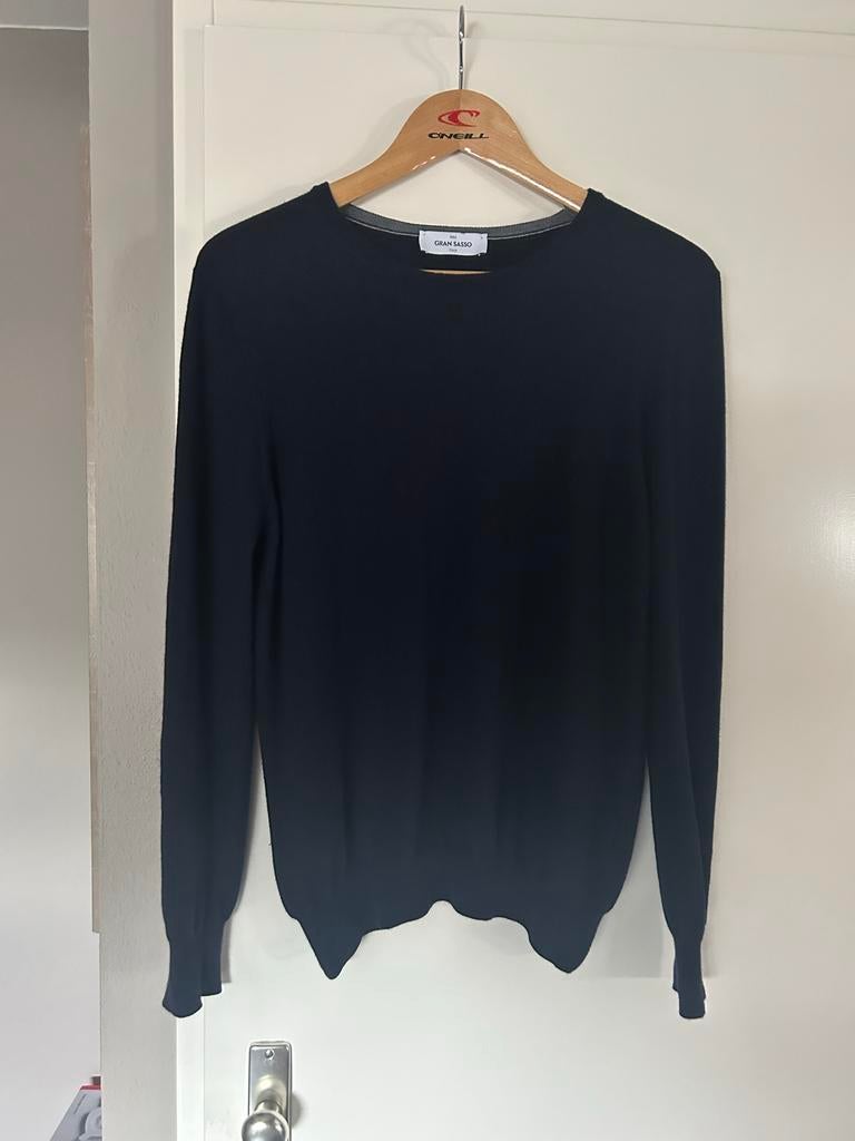Gran Sasso Heren Trui - Donkerblauw, valt als 48, Ophalen of Verzenden, Zo goed als nieuw, Maat 48/50 (M), Blauw