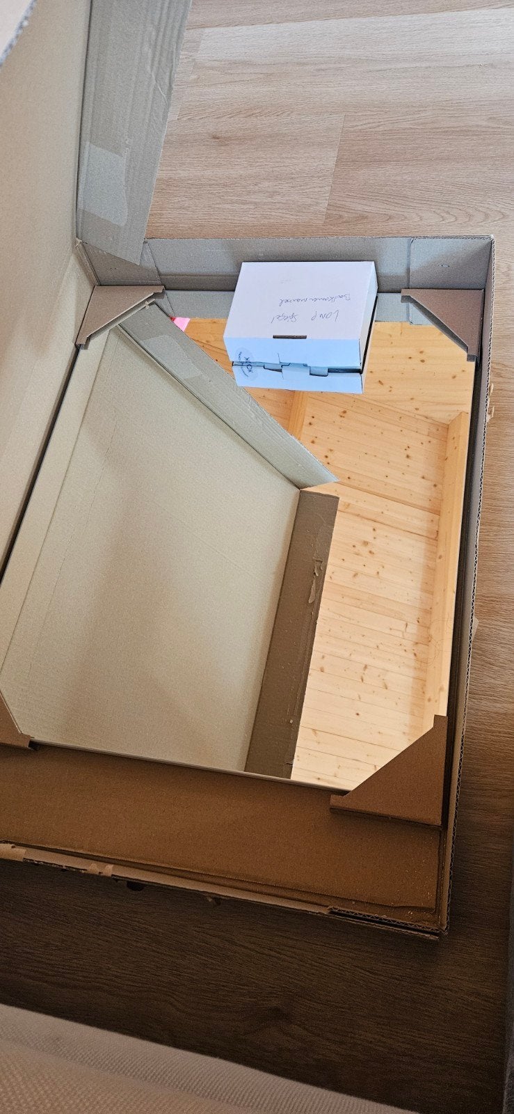 Gratis nieuwe spiegel in doos, Huis en Inrichting, Ophalen, Minder dan 50 cm, Nieuw, Minder dan 100 cm