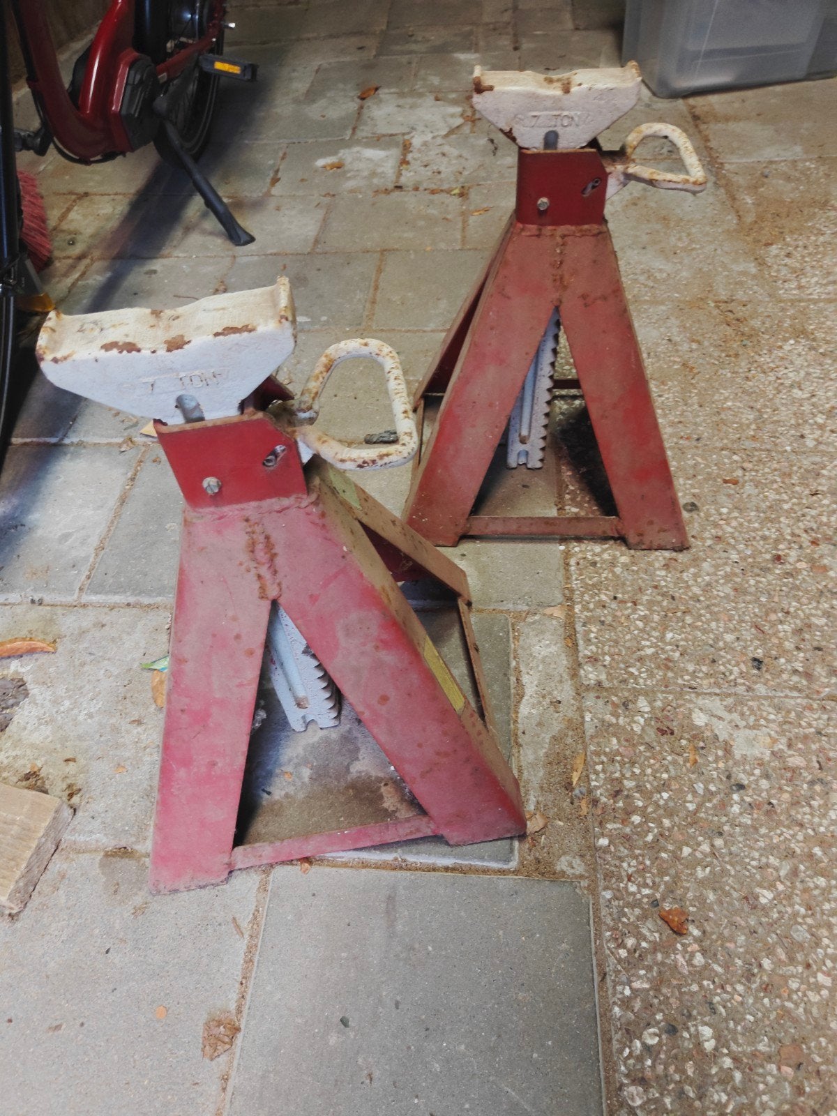 Set van 2 robuuste assteunen - 7 ton, Auto diversen, Ophalen, Manueel