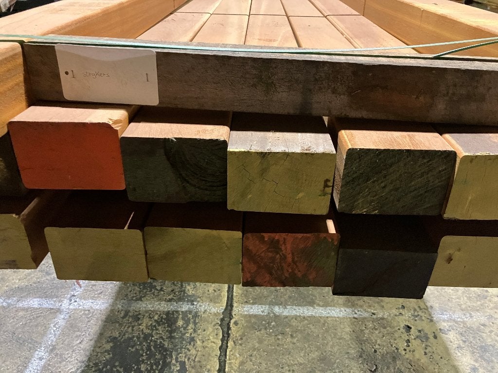 balken-liggers-staanders-dragers-Hardhout-Tatajuba-95x135mm, Tuin en Terras, Palen, Balken en Planken, Ophalen, Nieuw, Hardhout