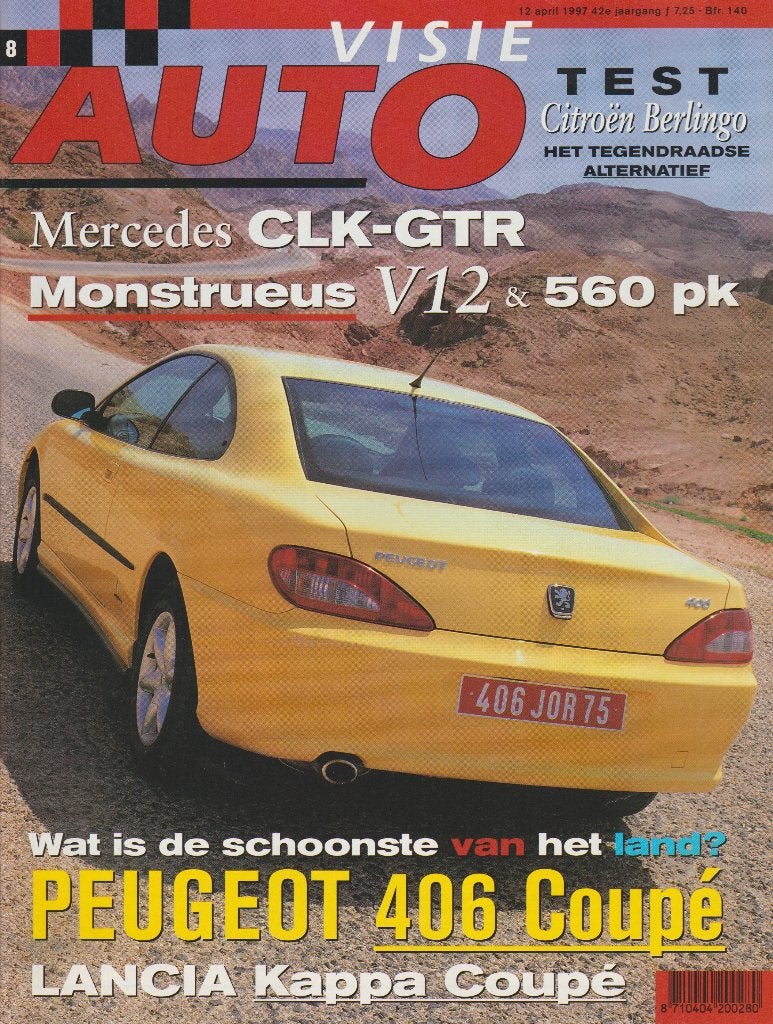 Peugeot 406 coupe in Autovisie 1997, Gelezen, Ophalen of Verzenden, Autovisie, Peugeot