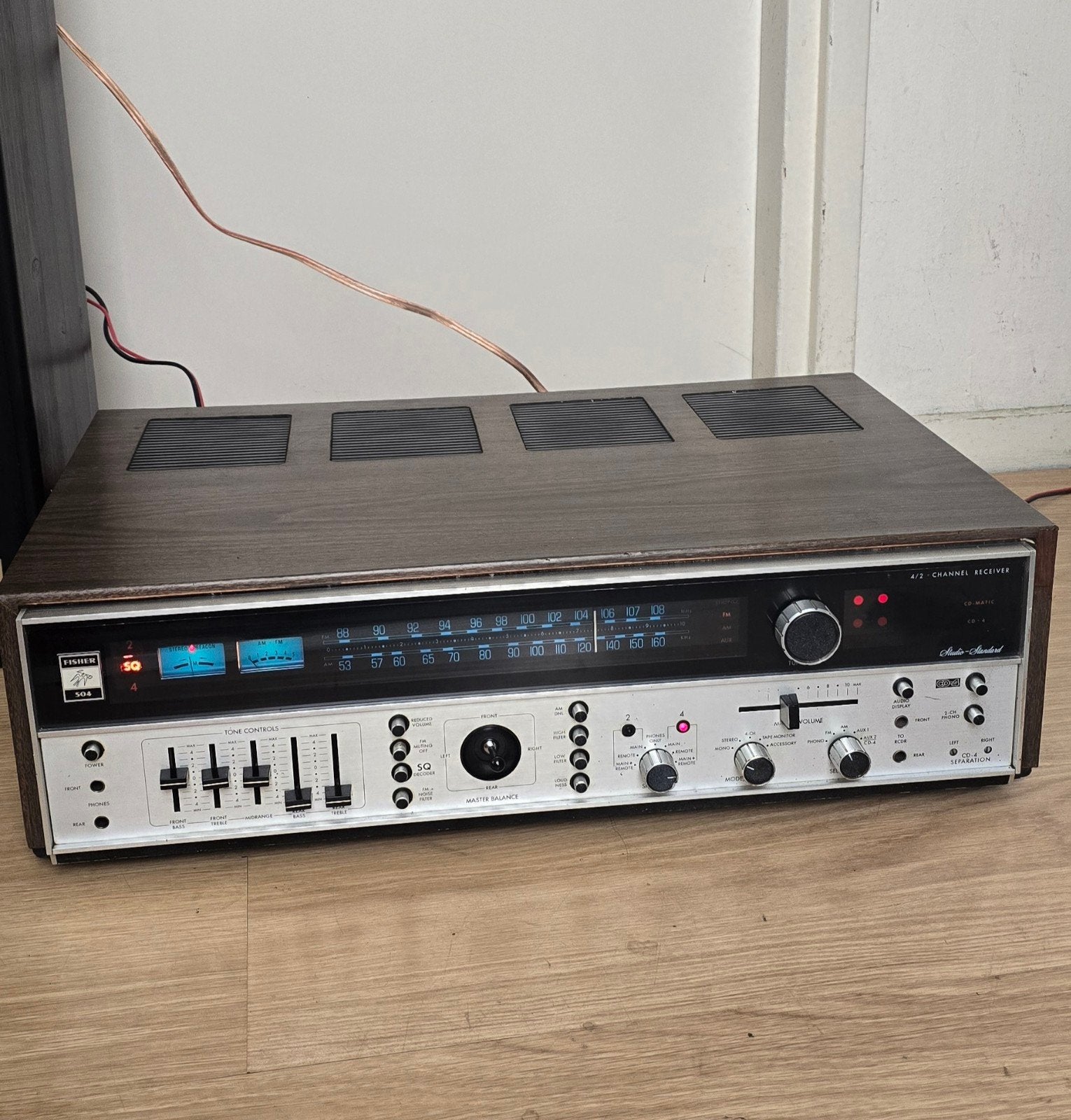 Fisher 514 4/2-kanaals receiver - Vintage Audio, Ophalen, Gebruikt, Overige merken