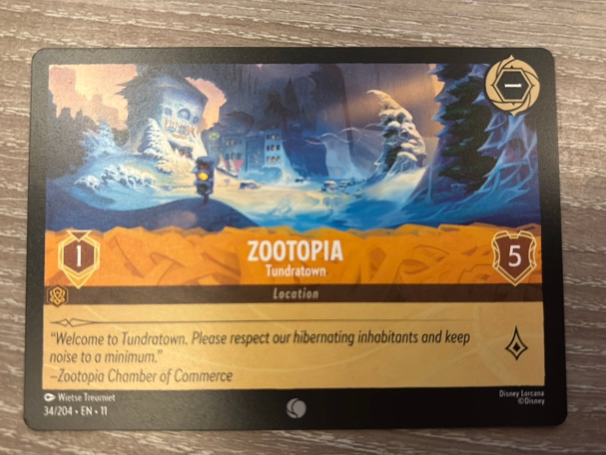 Disney Lorcana Zootopia tundratown 34-204 11WSP nonfoil, Ophalen of Verzenden, Zo goed als nieuw